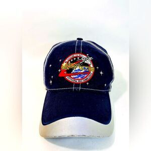 Vintage Y2K Disney Epcot Mission Space Ride Blue Adjustable Cap OS